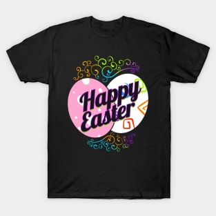 Colorful Easter Eggs with Tribals - Happy Easter T-Shirt